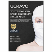 UCRAVO Brightening & Even Tone Facial Mask with Niacinamide - Visibly Radiant Complexion Daily Gentle Care for All Skin Types Korean Skincare 5 Sheets Per Box