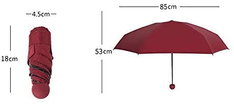 UCRAVO Mini Capsule Umbrella Small Pockets - Automatic Open & Close Button UV Protection Umbrella For Office School Collage