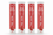 TREE BORN Apple Cider Vinegar Effervescent Tablet with mother | Supports Metabolism &amp; Appetite Control I With 500mg ACV, Vit B6 &amp; B12 I No Maltodextrin, No Added Sugar I Pack of 4 (80 tablets)