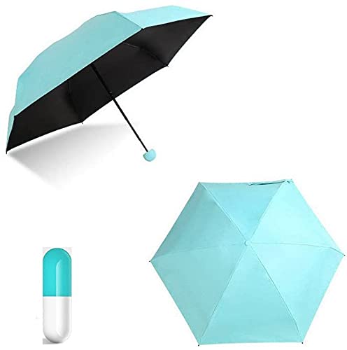 UCRAVO Mini Capsule Umbrella Small Pockets - Automatic Open & Close Button UV Protection Umbrella For Office School Collage