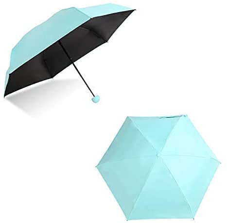 UCRAVO Mini Capsule Umbrella Small Pockets - Automatic Open & Close Button UV Protection Umbrella For Office School Collage
