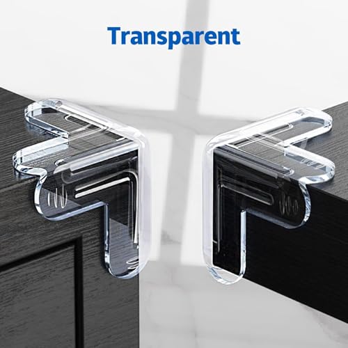 UCRAVO 8 pcs Brown Baby Safety Table Corner Protectors, Furniture Corner and Edge Safety Bumpers, Soft Rubber Foam Cushion Covers, 3M Taped Corner Guards, Baby Child Proofing Pads Rubber Corners