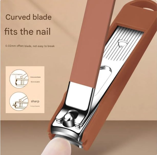 UCRAVO 8-in-1 Portable Nail Clipper Set,Professional Manicure Pedicure Kit for Men & Women,Nail Grooming Tools, File, Tweezers, Ear Pick, Rust-Resistant Durable Personal Care Kit for Home & Travel