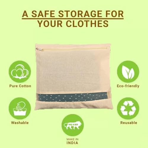 UCRAVO Pack of 6 Saree Bags Single Packing Saree Cover with Zipper Clothes Bags for Storage Mesh Window Cloth Storage Bags Set | Clothes Bags and Wardrobe Organizer with Transparent mesh window Set
