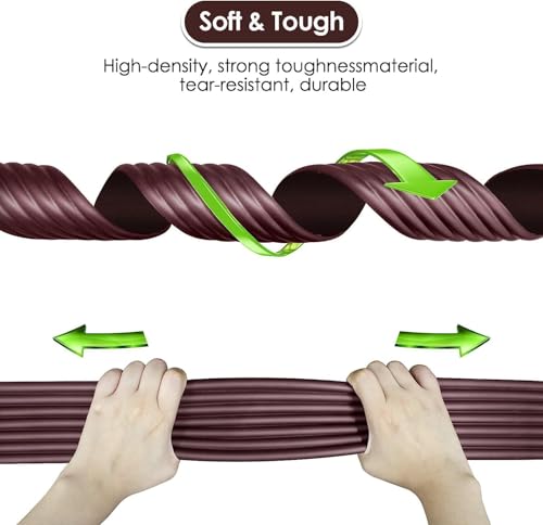 UCRAVO 8 pcs Brown Baby Safety Table Corner Protectors, Furniture Corner and Edge Safety Bumpers, Soft Rubber Foam Cushion Covers, 3M Taped Corner Guards, Baby Child Proofing Pads Rubber Corners