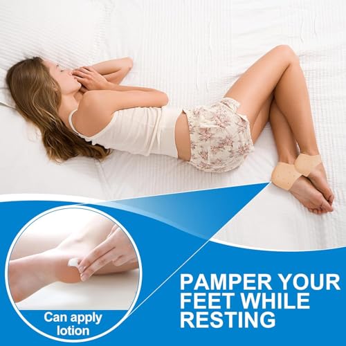 UCRAVO Silicone Heel Protectors, 1 Pair Gel Heel Cushions for Dry Cracked Heels, Plantar Fasciitis & Pain Relief, Breathable Reusable Moisturizing Heel Sleeves for Men & Women for Foot Care