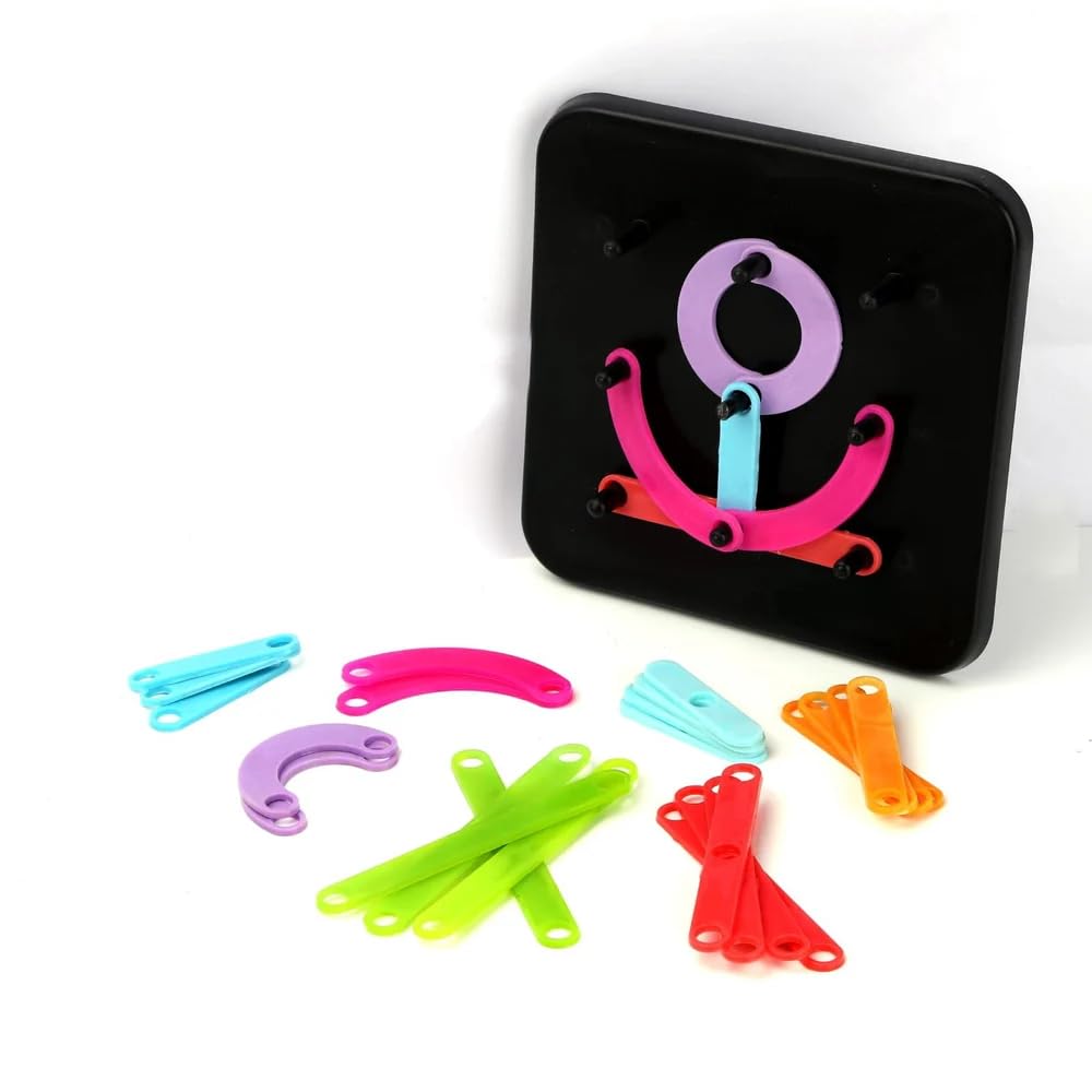 UCRAVO Letter Puzzle Alphabet Number Construction Set, Alphabet Number Building Game for Toddlers, ABC Learning Toy, Shape Maker Color Recognition Game with Activity Stick for Preschool