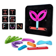 UCRAVO Letter Puzzle Alphabet Number Construction Set, Alphabet Number Building Game for Toddlers, ABC Learning Toy, Shape Maker Color Recognition Game with Activity Stick for Preschool