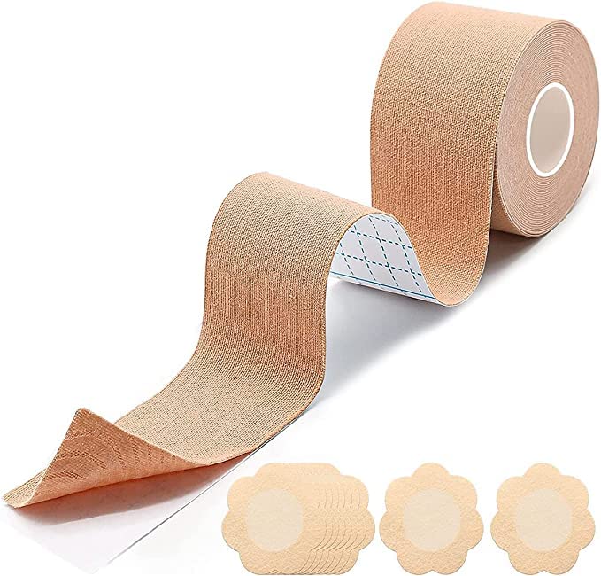 UCRAVO Boob Tape, Body Tape for Women Boobytape for Breast Lift | Brace Lift & Contour of Breasts Sticky Body Tape (36 Febric Tape)