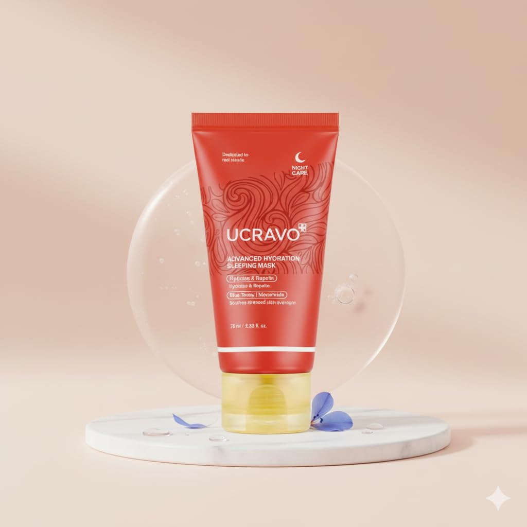 UCRAVO Collagen Overnight Wrapping Peel Off Facial Mask Pack | Hydrolyzed Collagen for Elasticity, Hydration & Glowing Skin | Reduces Sagging, Dullness | Advanced Korean Skin Care Anti-Aging