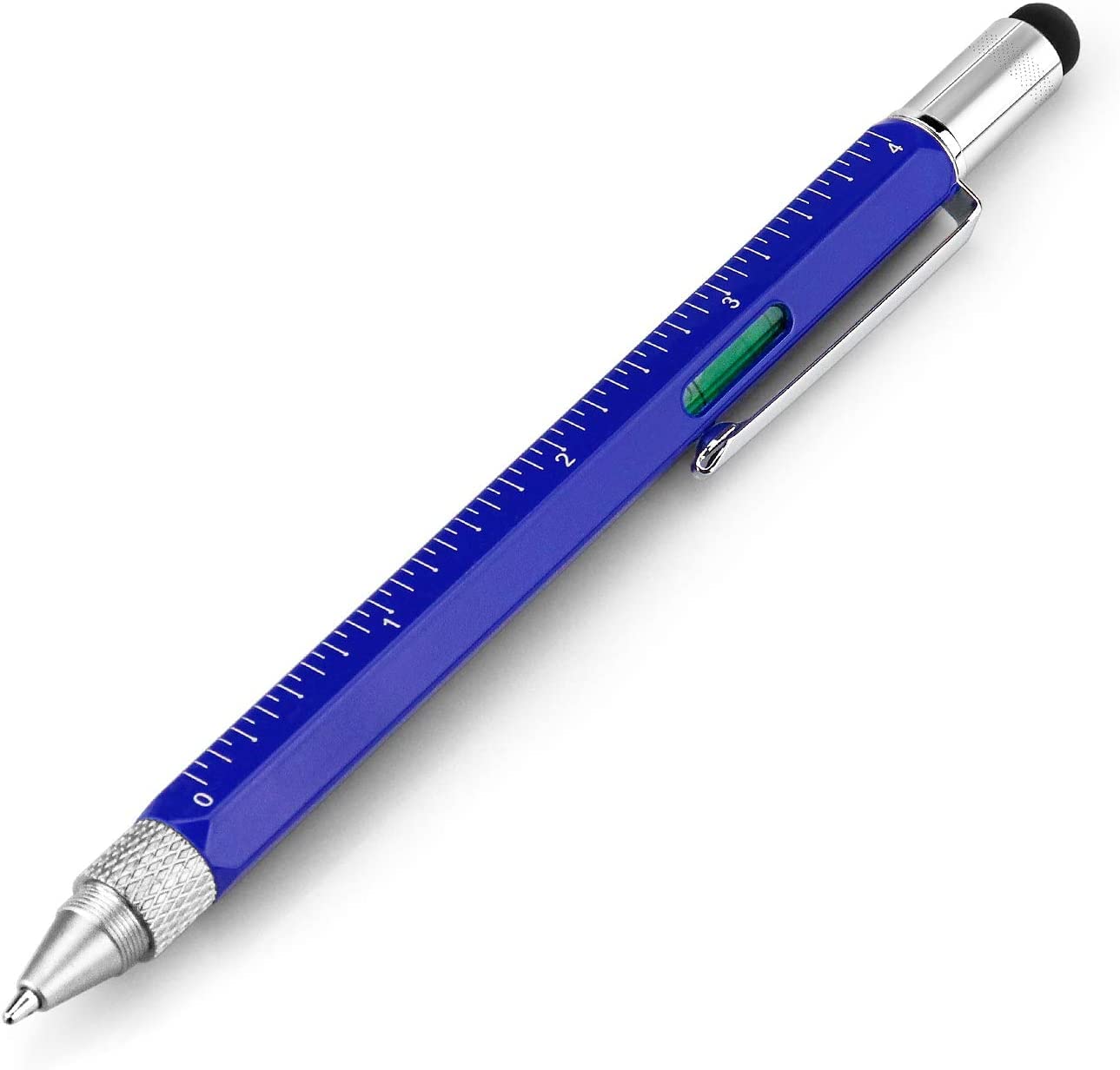 UCRAVO Gift Pen for Men 6 in 1 Multitool Tech Tool Pen Screwdriver Pen with Ruler, Levelgauge, Ballpoint Pen and Pen Refills, Unique Gifts for Men