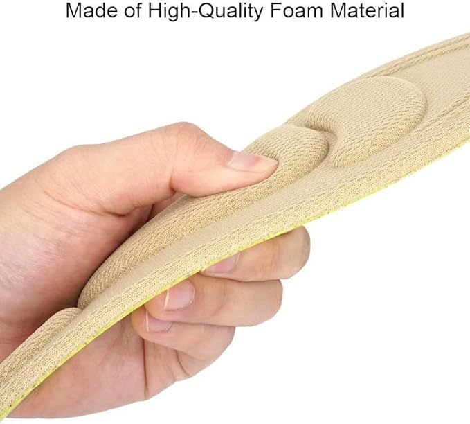 UCRAVO Beige Orthopedic Shoe Insoles for Men & Women Shock Absorbing Arch Support Inserts for Plantar Fasciitis,Flat Feet, Heel Pain & Foot Pain Relief | Breathable Cushioned Everyday Comfort Insoles