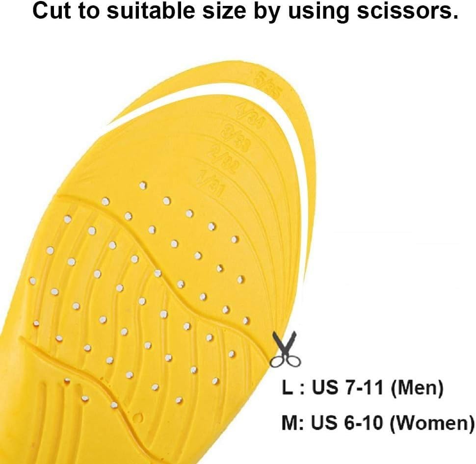 UCRAVO Orthopedic Arch Support Insoles for Men & Women |Shock Absorbing Shoe Inserts for Flat Feet, Plantar Fasciitis & Heel Pain | Breathable Cushion Insoles for Walking, Running, Office & Daily Use