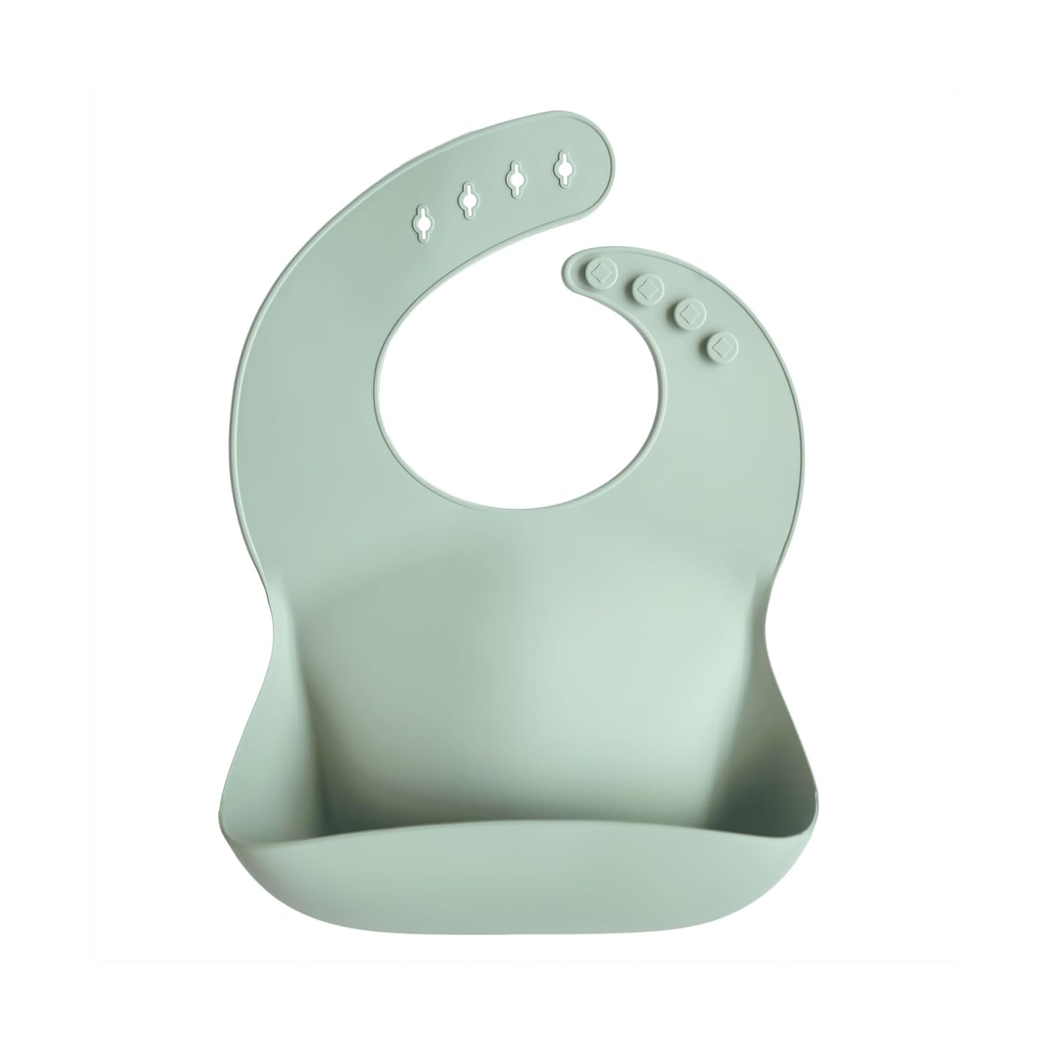 UCRAVO Silicone Baby Feeding Bib with Food Catcher Pocket – Waterproof & Adjustable Toddler Bib – Soft BPA Free Silicone – Dishwasher Safe – Reusable Weaning Bib for Babies & Toddlers (Green)
