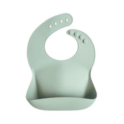UCRAVO Silicone Baby Feeding Bib with Food Catcher Pocket – Waterproof & Adjustable Toddler Bib – Soft BPA Free Silicone – Dishwasher Safe – Reusable Weaning Bib for Babies & Toddlers (Green)
