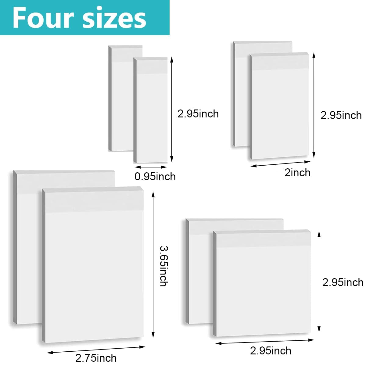 UCRAVO 400 Sheets Transparent Sticky Notes Self Adhesive Clear Sticky Notes for Writing Marking,Annotating Waterproof Reusable Sticky Pads for Office School College Study Planner Journaling Book Tabs