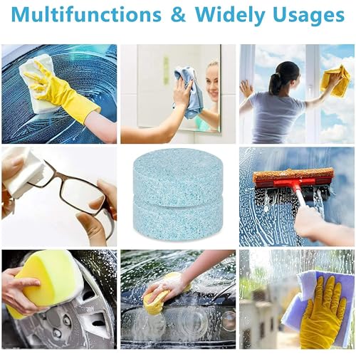 UCRAVO 30 Pcs Screenwash Tablets, Screen Wash Tablets, Screenwash, Screen Wash for Cars, Car Screenwash, Windscreen Washer Tablets, Concentrated Solid Tablets, Wiper Cleaning Tablets for Car Window