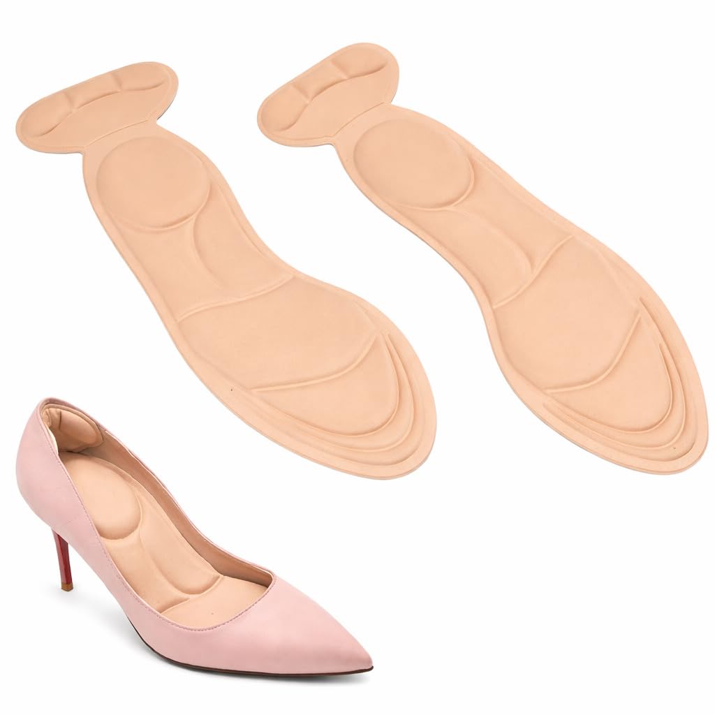 UCRAVO Heel Cushion Inserts for Women | Soft Sponge Heel Pads for Heels, Pumps, Sandals, Flats & Shoes |Shock Absorbing Heel Pain Relief Inserts for Foot Pain, Burning Sensation, Long Standing 1 Pair