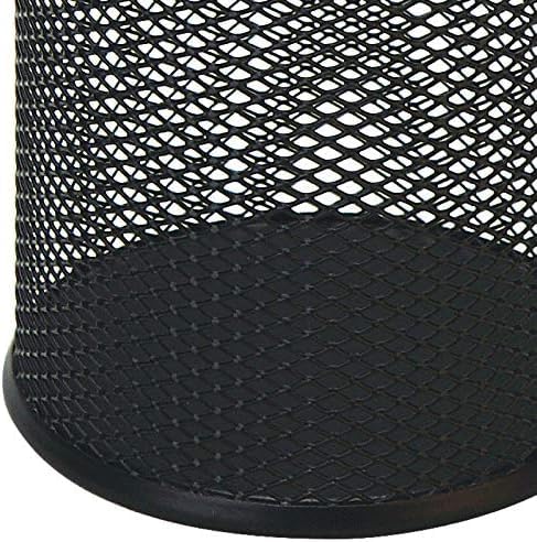 UCRAVO Black Round Mesh Pen Stand, Pencil Holder, Pen Organizer for Desk, Pen Cups, Stationary Storage Stand, Makeup Brush Holders, Pen, Pencil Holder for Office Home and Study Table