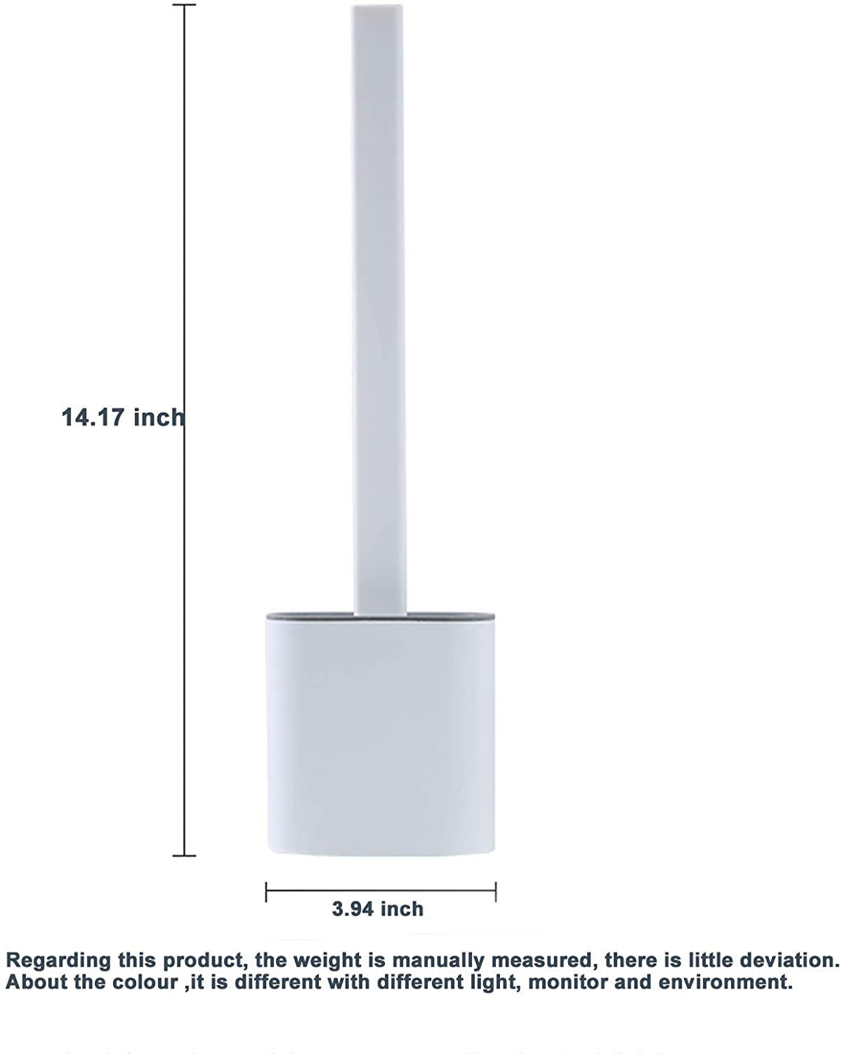 UCRAVO Toilet Brush with Holder, Flexible Toilet Cleaning Bowl Brush Head with Silicone Bristles, Silicone Toilet Brush with Slim Holder Flex Non-Slip Long Handle