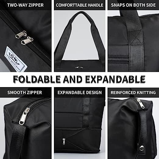 UCRAVO Travel Duffle Bag Expandable Folding Travel Bag for Women, Lightweight Waterproof Carry Luggage Bag for Travel (Multicolor)