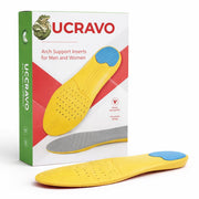 UCRAVO Orthopedic Arch Support Insoles for Men & Women |Shock Absorbing Shoe Inserts for Flat Feet, Plantar Fasciitis & Heel Pain | Breathable Cushion Insoles for Walking, Running, Office & Daily Use