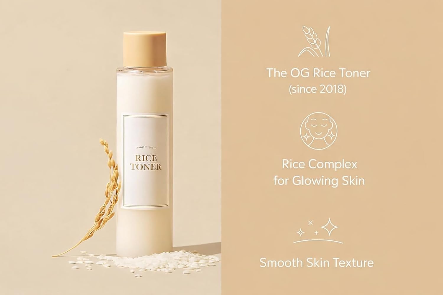 UCRAVO Rice Toner, Milky Toners for Glowing Skin, Rice Water Korean, Glow Essence with Niacinamide,Hydrating for Dry, Dull, Combination Skin,Vegan,Fragrance Free, Glass Skin (Fresh)