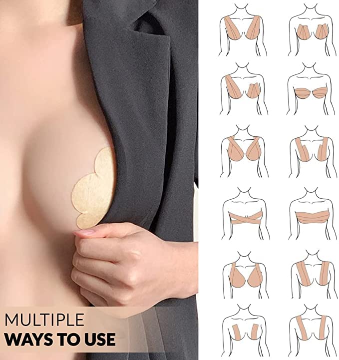 UCRAVO Boob Tape, Body Tape for Women Boobytape for Breast Lift | Brace Lift & Contour of Breasts Sticky Body Tape (36 Febric Tape)