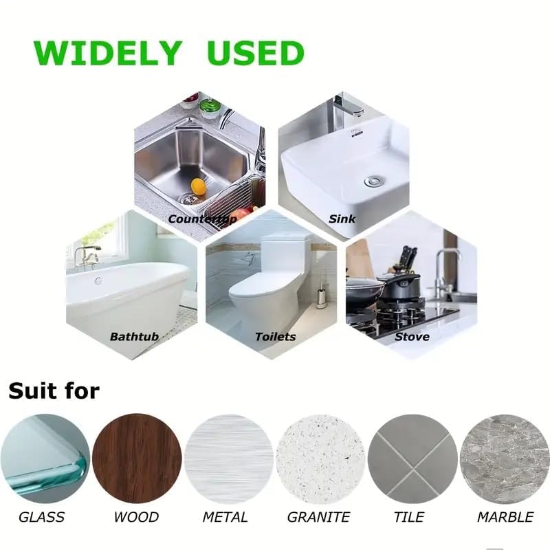 UCRAVO Waterproof Tape for Kitchen Sink – Multi-Print Oil-Proof Self Adhesive Caulk Tape for Bathroom, Platform, Corners & Gap Sealing Mildew Resistant Sealing Strip for Kitchen & Home (Multi Print)