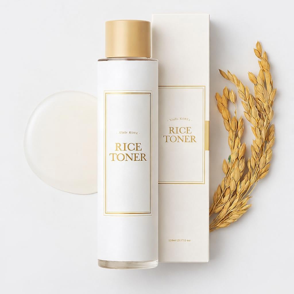 Rice Toner, Milky Toners for Glowing Skin, Rice Water Korean, Glow Essence with Niacinamide,Hydrating for Dry, Dull, Combination Skin,Vegan,Fragrance Free, Glass Skin (Fresh)