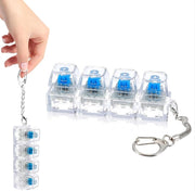 UCRAVO Mechanical Switch Fidget Keychain Clicky Stress Relief Toy with Tactile Keyboard Switch Button | Anxiety Relief Desk Toy for Adults Kids Portable EDC Keyring Gadget for Office Study Gaming Toy