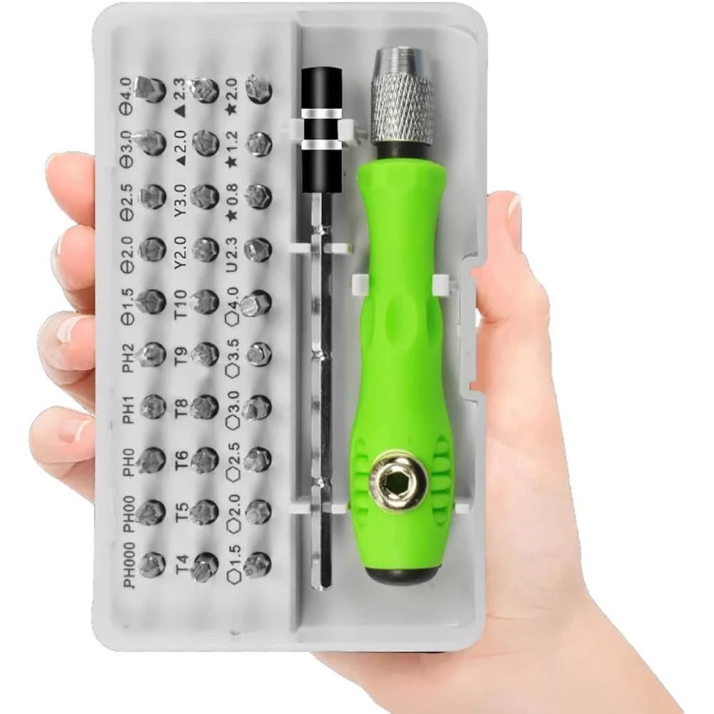UCRAVO 32-in-1 Small Screwdriver Set, Mini Precision Professional Electronics Repair Tool Kit with 30 Bits Magnetic Driver Kit for Phone, Watch, DIY, Game, Console, Tablet, Computer Maintenance Tool