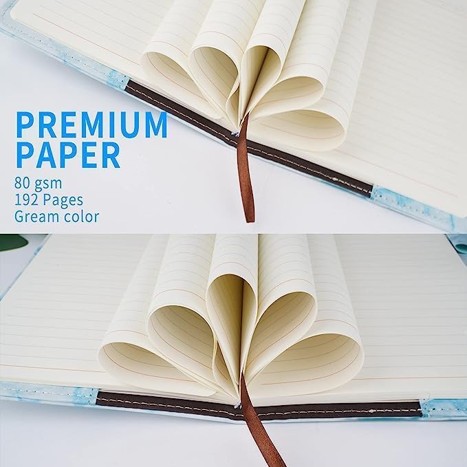 UCRAVO Waterproof PU Leather Diary with Combination Lock,Refillable A5 Daily Journal for Women & Girls,192 Thick Pages Professional Secret Notebook with 3-Digit Password,Aesthetic Stationery Gift Set
