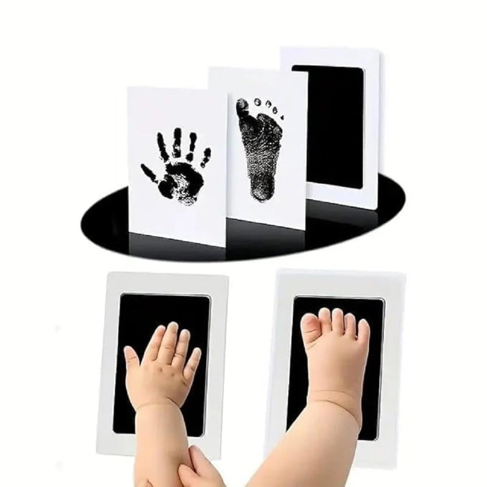 UCRAVO Inkless Hand and Footprint Kit, Clean Touch Baby Foot Printing Kit | Dog Paw Print Kit & Nose Print Kit | Non-Toxic Memory Keepsake Handprint Kit for Newborns & Pets