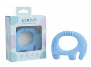 UCRAVO Sky Blue Elephant Baby Teether Toy | BPA Free Food Grade Silicone Teething Toy for Babies 3+ Months | Soft Chewable Infant Gum Relief Teether | Safe Newborn & Toddler Teething Toy