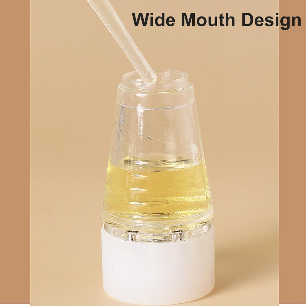 UCRAVO Hair Oil Applicator for Scalp Massage, 6ml Transparent Plastic Refillable Bottle with Leakproof Detachable Tip, Precise Oil Dispenser for Hair Growth, Scalp Treatment & Oiling Tool