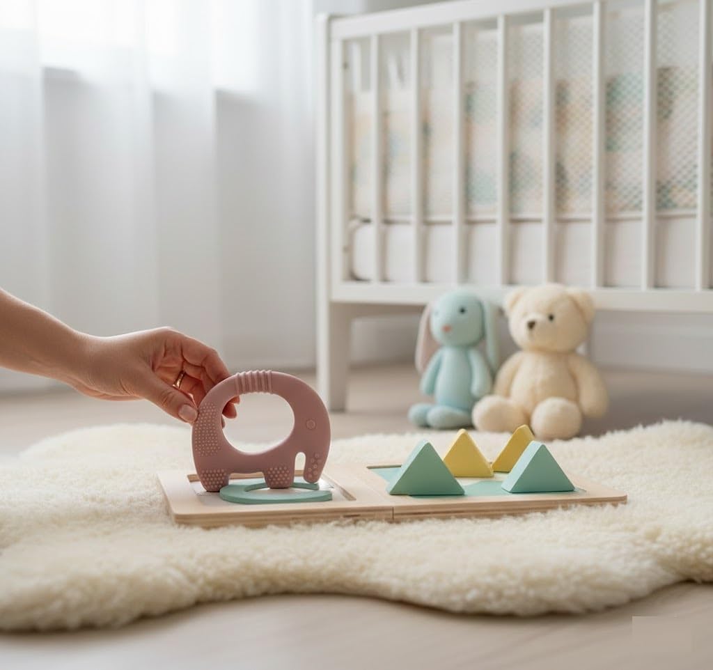 UCRAVO Pink Elephant Silicone Baby Teether for Babies 3+ Months BPA Free Food Grade Silicone Teething Toy | Soft Chewable Elephant Teether | New Born,Toddler Infant Gum Relief & Sensory Teething Toy