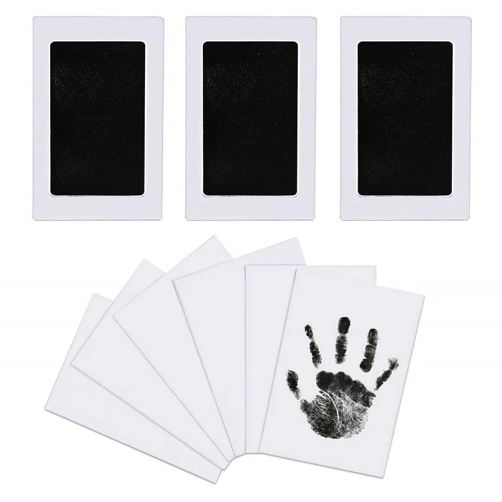 UCRAVO Inkless Hand and Footprint Kit, Clean Touch Baby Foot Printing Kit | Dog Paw Print Kit & Nose Print Kit | Non-Toxic Memory Keepsake Handprint Kit for Newborns & Pets