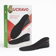 UCRAVO Height Increase Shoe Insoles for Men Heel Lift Insoles for Height Enhancement Shock Absorbing Cushioned Height Boost Inserts for Formal Shoes,Sports Shoes, Casual Footwear, Walking & Daily Use