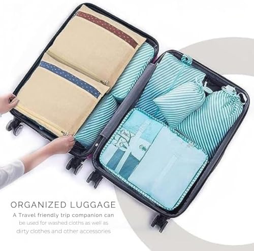 UCRAVO Pack of 6 Saree Bags Single Packing Saree Cover with Zipper Clothes Bags for Storage Mesh Window Cloth Storage Bags Set | Clothes Bags and Wardrobe Organizer with Transparent mesh window Set