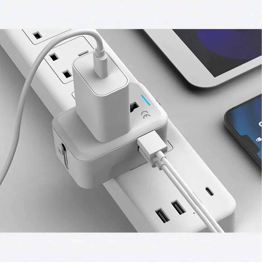 UCRAVO Portable Worldwide Universal Power Adapter Converter All in One International Out of Country Travel Wall Charger Plug for Wall Plug Input in USA EU UK France Italy Australia India Outlets