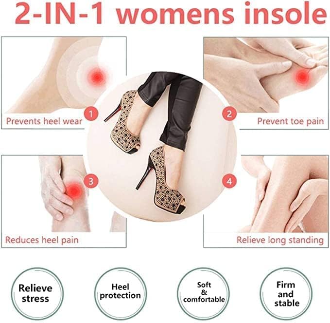 UCRAVO Heel Cushion Inserts for Women | Soft Sponge Heel Pads for Heels, Pumps, Sandals, Flats & Shoes |Shock Absorbing Heel Pain Relief Inserts for Foot Pain, Burning Sensation, Long Standing 1 Pair