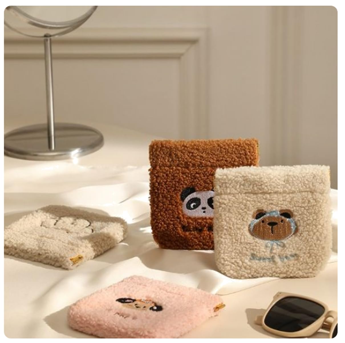 UCRAVO 1PCS Cute Mini Coin Pouch for Girls – Small Shrapnel Storage Bag for Earbuds, Jewelry, Keys, Cable, USB – Travel Purse Organizer Pouch for Women & Kids