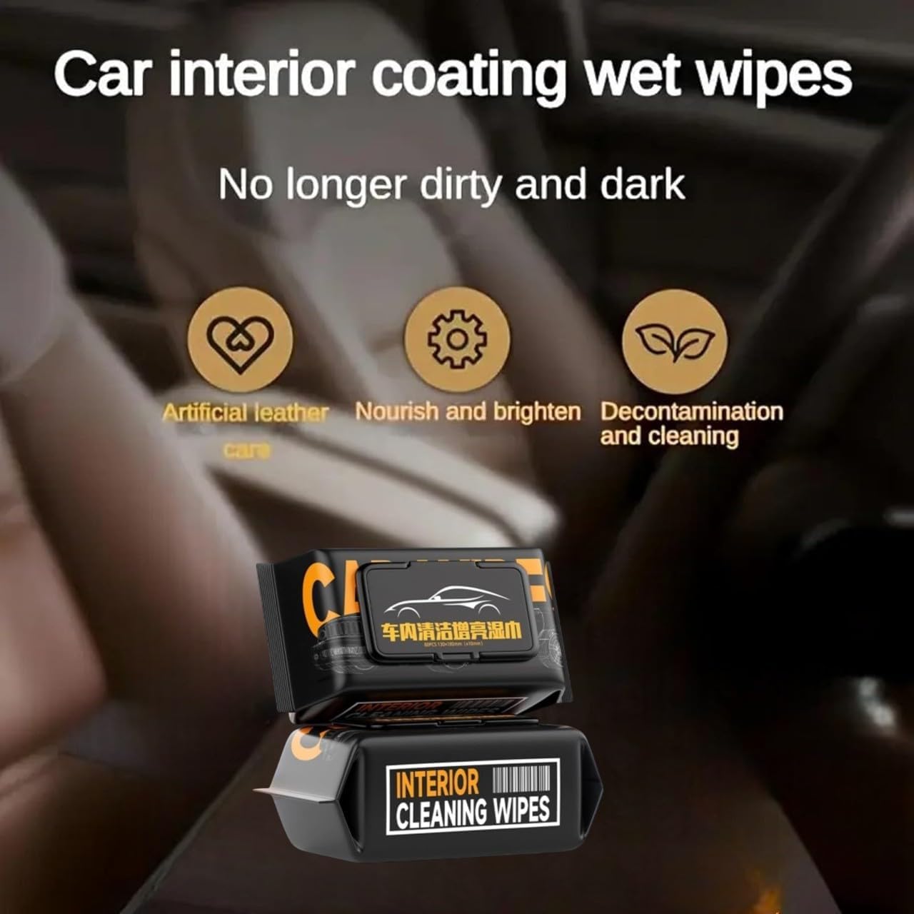 UCRAVO 9-Piece Car Detailing Kit with Extendable Microfiber Duster | Glass Oil Film & Interior Cleaning Wipes | Professional Wheel, Tire & Hub Brushes | Complete Interior & Exterior Tool Set
