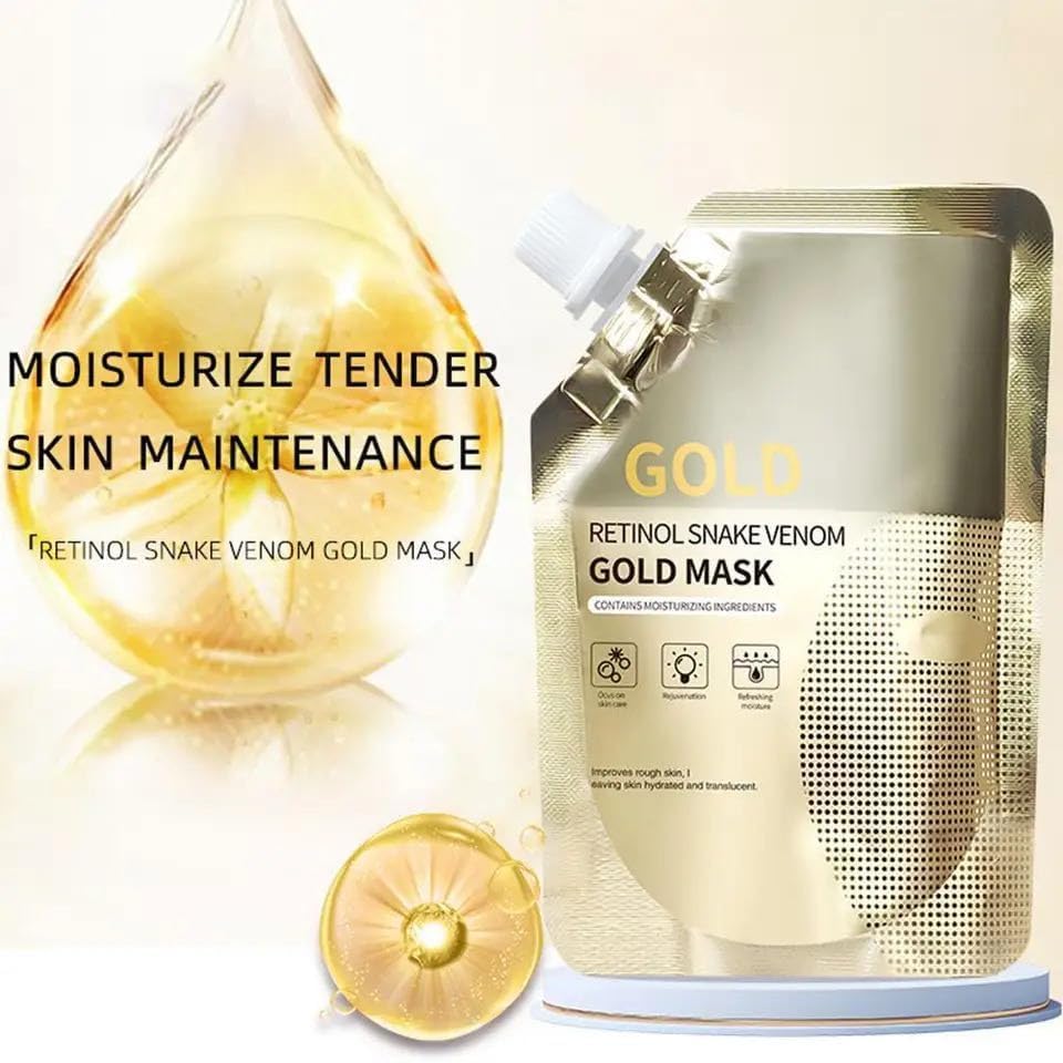 UCRAVO Retinol Gold Face Mask Sheet Deep Hydration Anti Aging Facial Mask for Women & Men Firming Wrinkle Repair,Brightening Skin Tone, Moisturizing Gold Treatment Mask for Glowing Radiant Skin Care