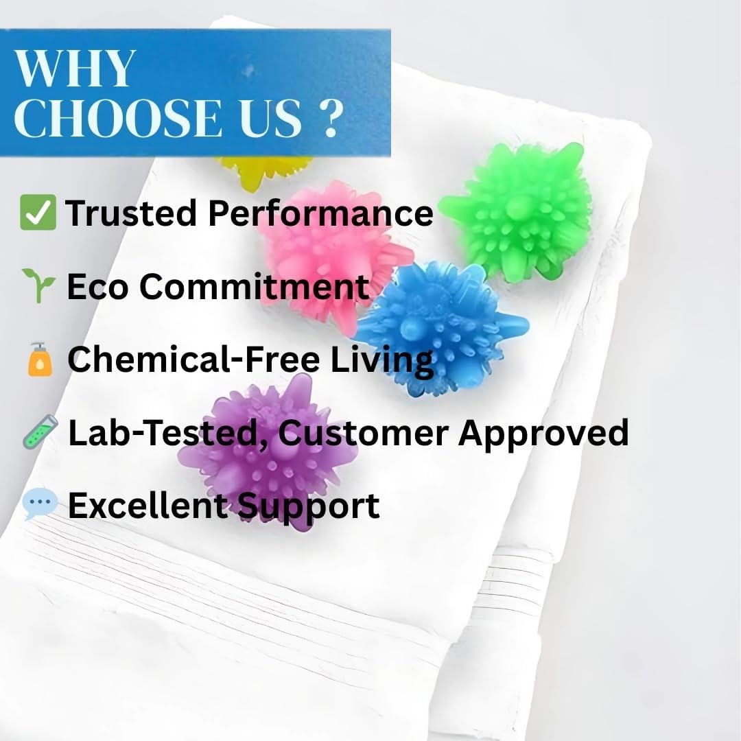 UCRAVO Reusable Laundry Washing Balls 100 PCS for Washing Machine – Deep Cleaning Clothes, Lint & Pet Hair Remover, Fabric Softener Cleaner Balls for Front Load & Top Load Machines