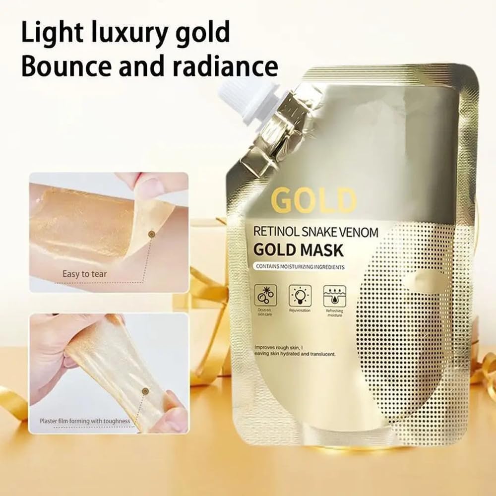 UCRAVO Retinol Gold Face Mask Sheet Deep Hydration Anti Aging Facial Mask for Women & Men Firming Wrinkle Repair,Brightening Skin Tone, Moisturizing Gold Treatment Mask for Glowing Radiant Skin Care