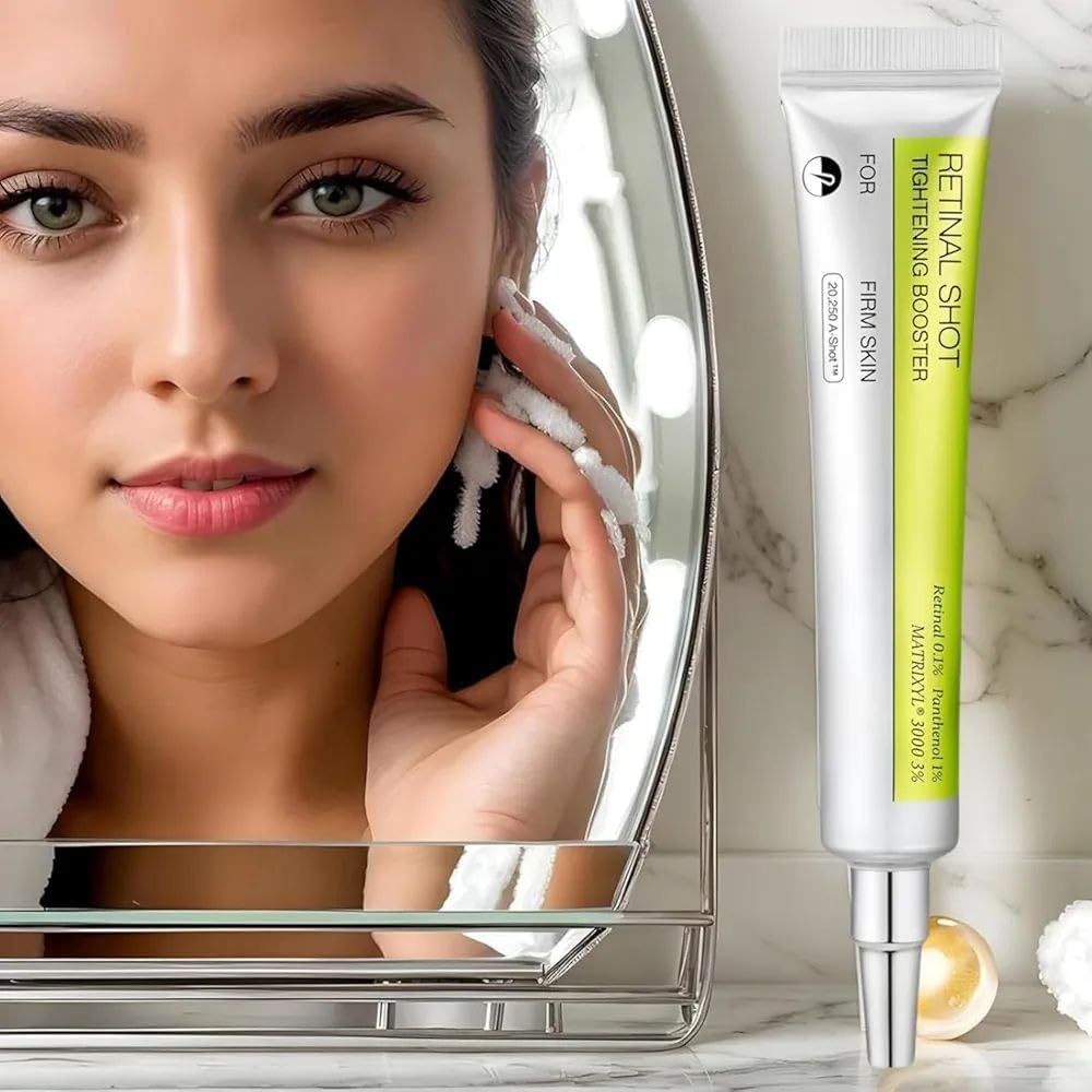 UCRAVO The Vita-A Retinal Shot Tightening Booster High-Potency 0.1% Retinal & Triple Peptide Anti-Aging Face Serum for Deep Wrinkles, Large Pore Minimizer, and Advanced Skin Firming Gentle Korean Skincare