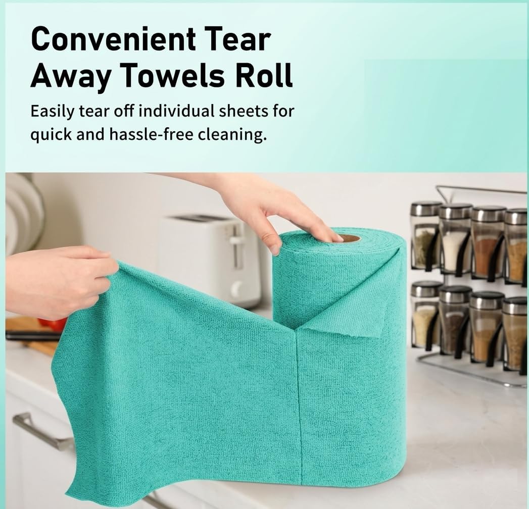 NESTVORA Premium Microfiber Cleaning Cloth – Super Soft Lint-Free Multipurpose Cleaning Towels for Car Wash, Kitchen Cleaning, Dusting, Polishing, and Glass Surface Care