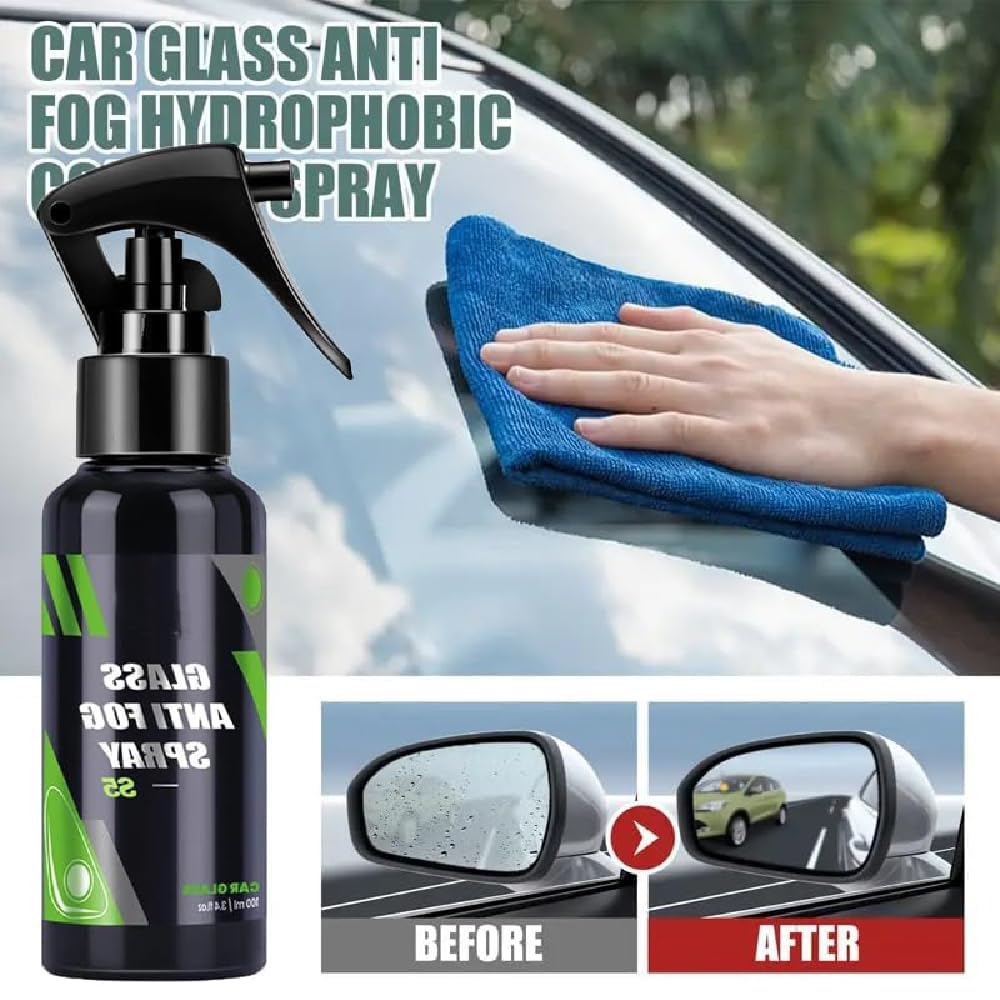 UCRAVO 6-Piece Car Detailing Kit | High Pressure Metal Water Gun | 3-in-1 Ceramic Coating Spray | Scratch Removal Wax | Crystal Plastic Coating | Glass Anti-Fog Spray | Full Restoration Combo